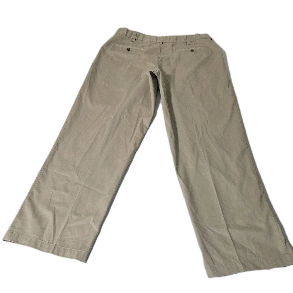 David Taylor‎ Collection Men's 36 x 31 Beige Chino Pants Pleated Stretch Waist